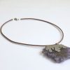 amethyst on a leather coil