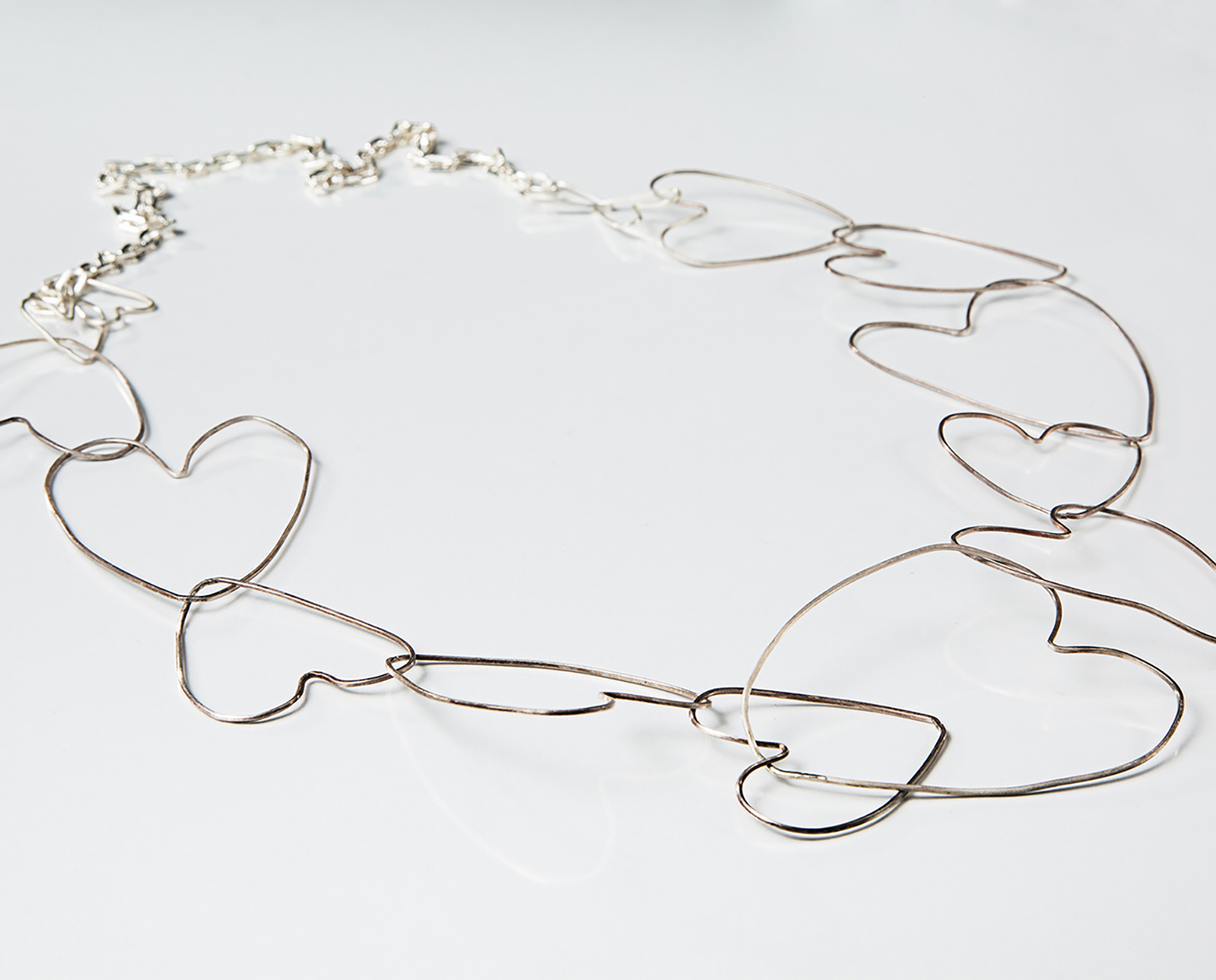 irregular hearts necklace - adriana guelfi herrera - jeweller by nature
